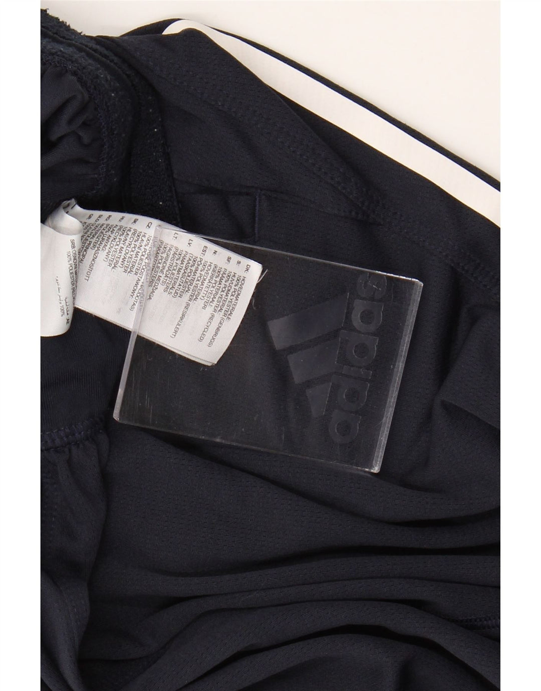 Shorts esportivos Adidas meninos 7-8 anos azul marinho poliéster