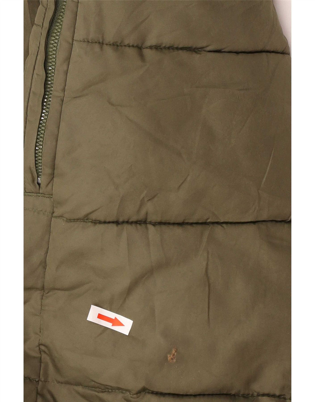 Casaco acolchoado com capuz masculino Gap UK 40 poliéster cáqui grande