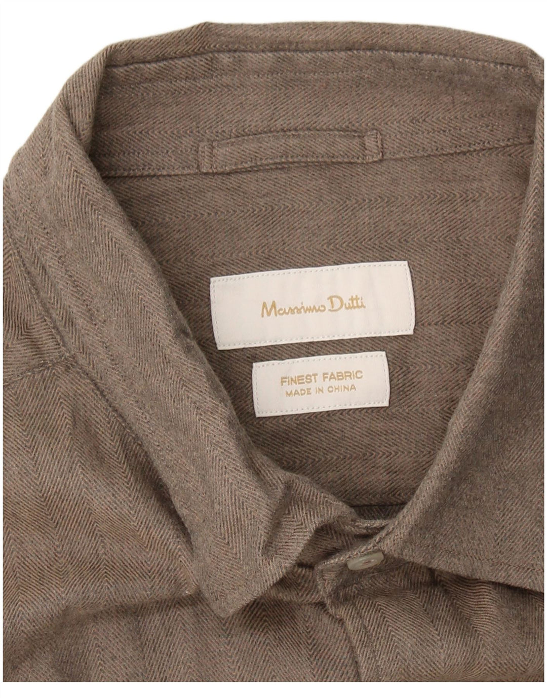 Camisa masculina de flanela MASSIMO DUTTI XL algodão cinza