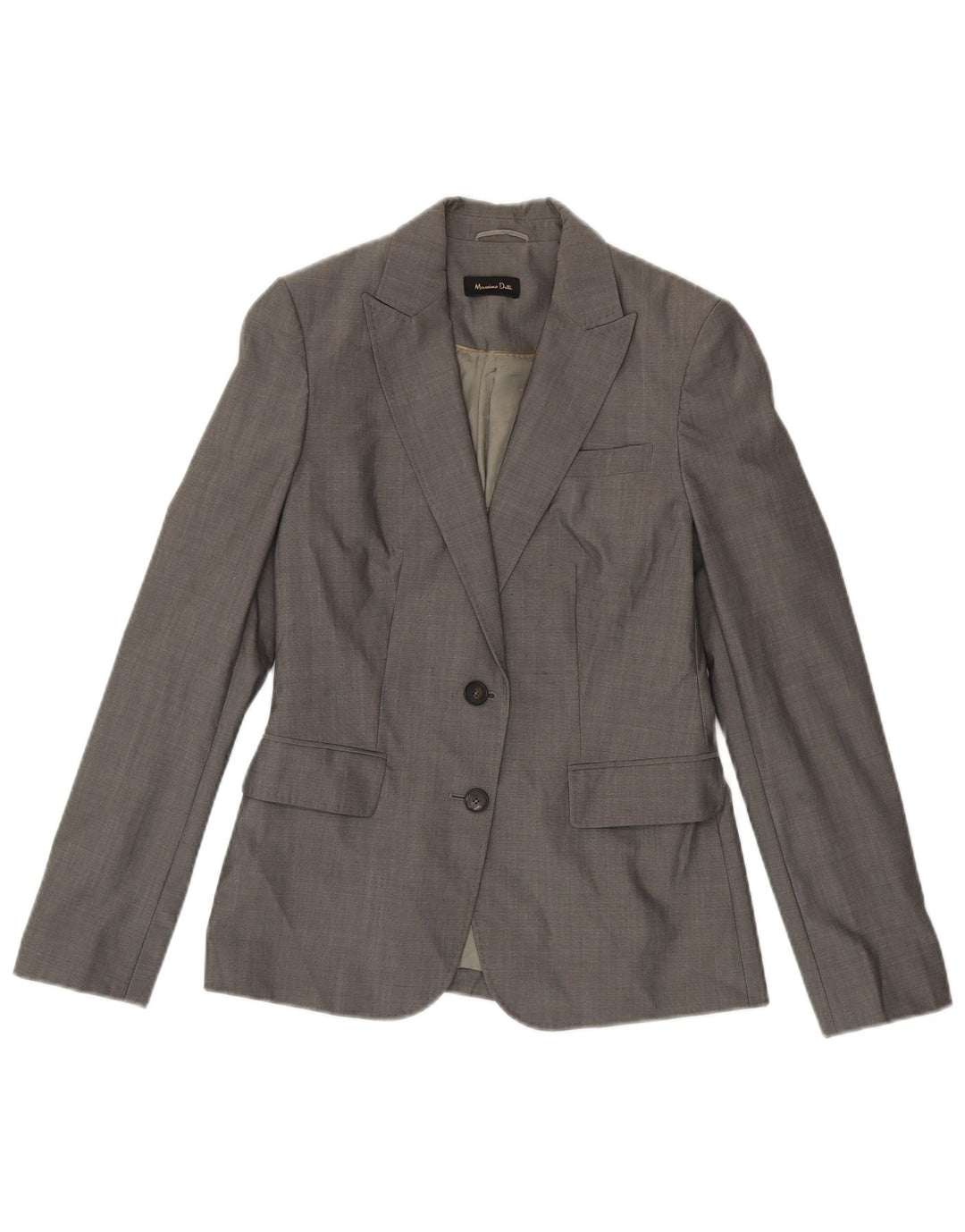Jaqueta blazer feminina MASSIMO DUTTI com 2 botões UE 38 pequena cinza