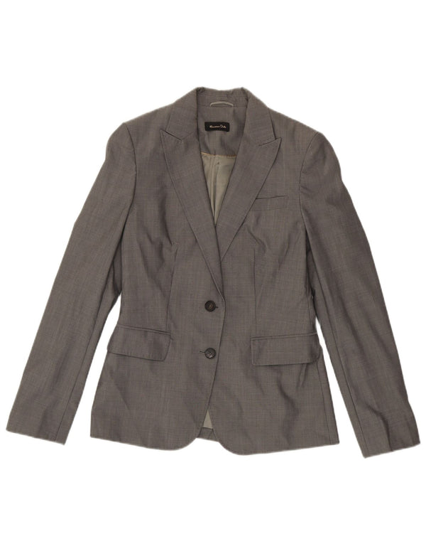 Jaqueta blazer feminina MASSIMO DUTTI com 2 botões UE 38 pequena cinza