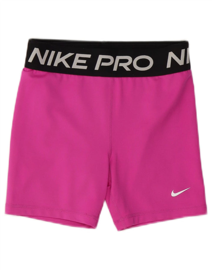 Shorts esportivos gráficos NIKE para meninas Dri Fit 13-14 anos XL rosa colorblock