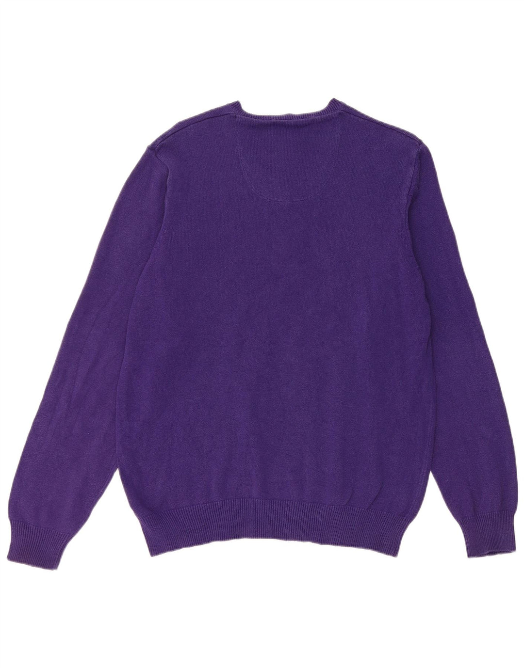Suéter masculino Marks & Spencer Blue Harbor com decote em V roxo médio