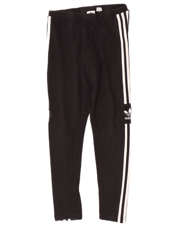 Leggings Adidas Femininas Gráficas UK 12 Médio Algodão Preto