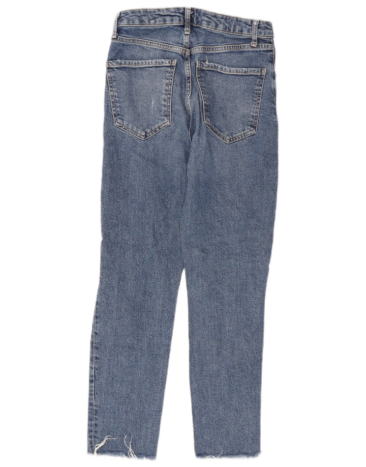 ZARA Jeans femininos desgastados slim EU 36 XS W26 L26 azul