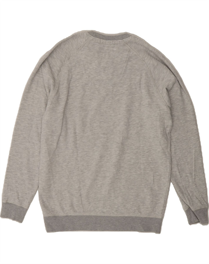 CREW CLOTHING Mens Graphic Sweatshirt Jumper Medium Grey Cotton Vintage Crew Clothing and Second-Hand Crew Clothing from Messina Hembry 