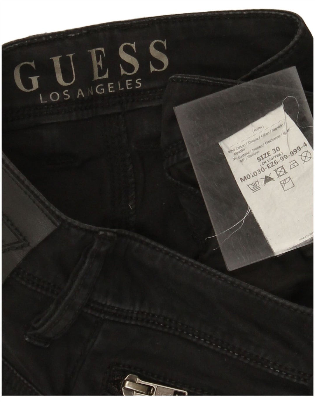 Guess Jeans Slim Feminino W30 L34 Algodão Preto