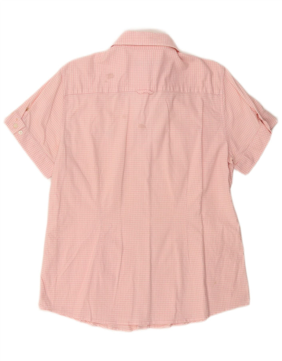 Camisa feminina de manga curta GANT UK 20 grande rosa guingão