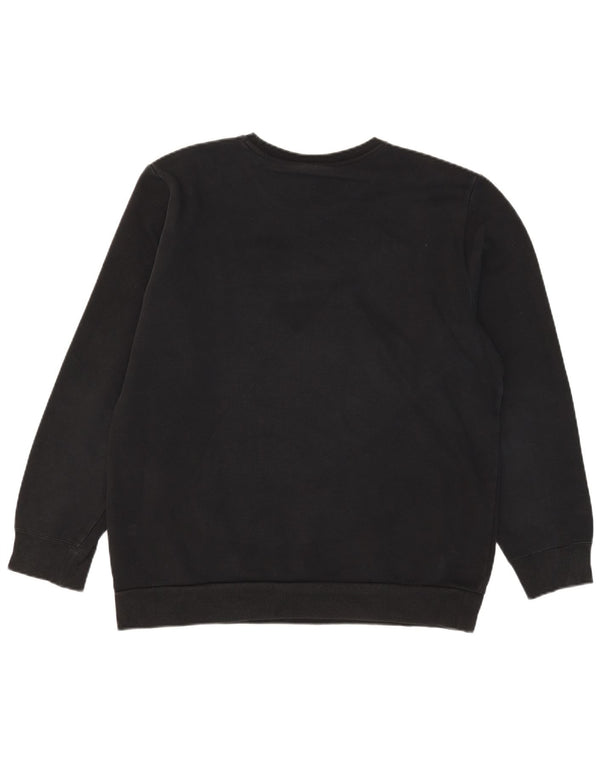 Adidas Mens Moletom Jumper Grande Algodão Preto