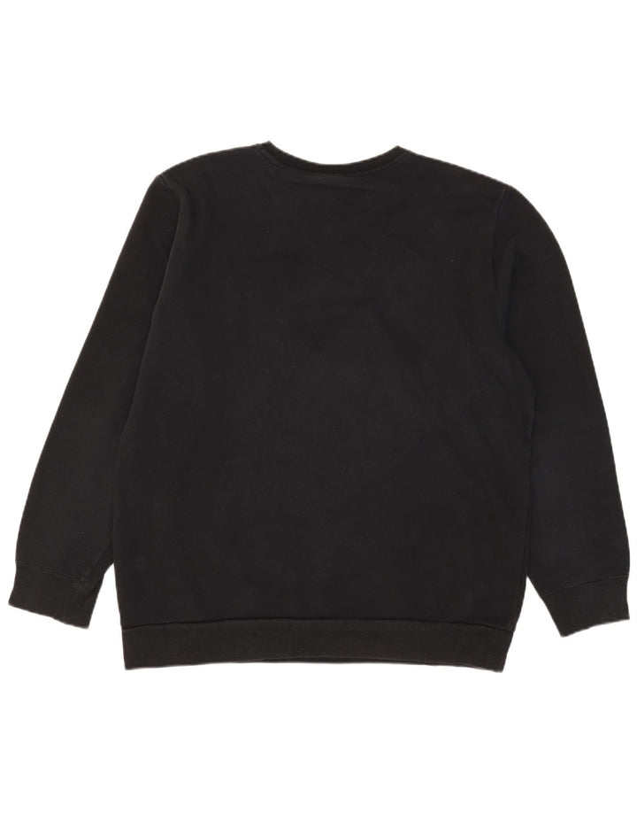 Adidas Mens Moletom Jumper Grande Algodão Preto
