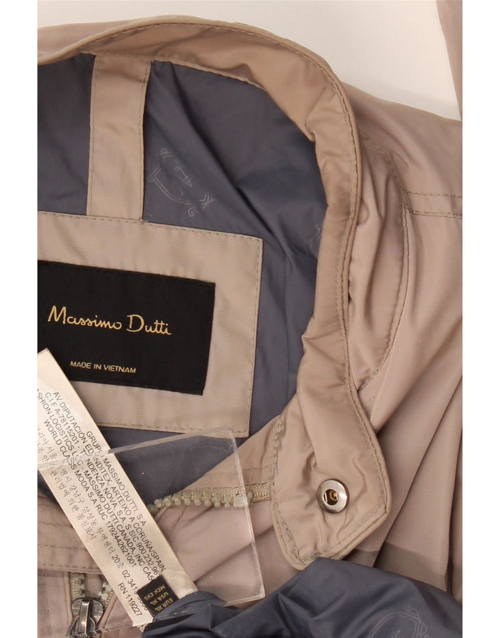 Jaqueta bomber masculina Massimo Dutti Reino Unido 42 XL bege nylon