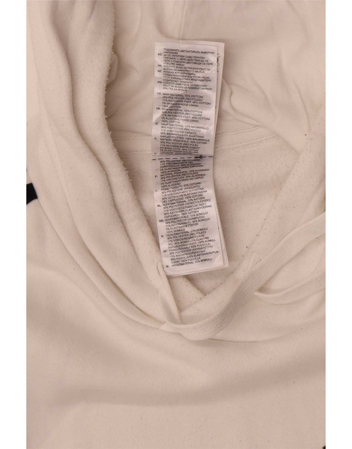 Adidas Mens Hoodie Jumper Médio Algodão Branco