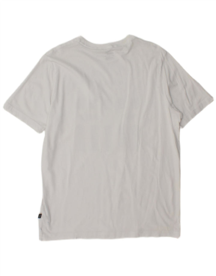Puma Mens Graphic T-Shirt Top Médio Algodão Branco