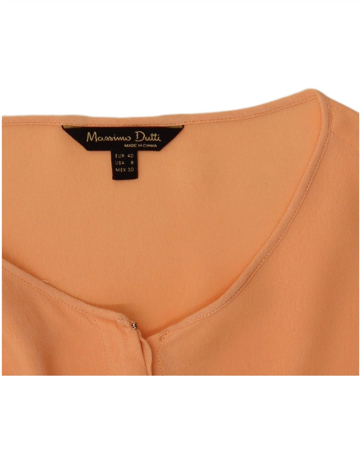 Blusa feminina transparente Massimo Dutti UE 40 médio laranja