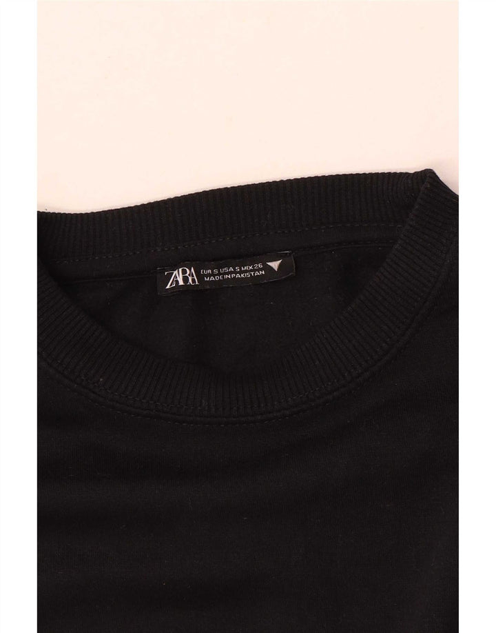 Zara Womens Poncho Crop Top Reino Unido 10 Pequeno Preto