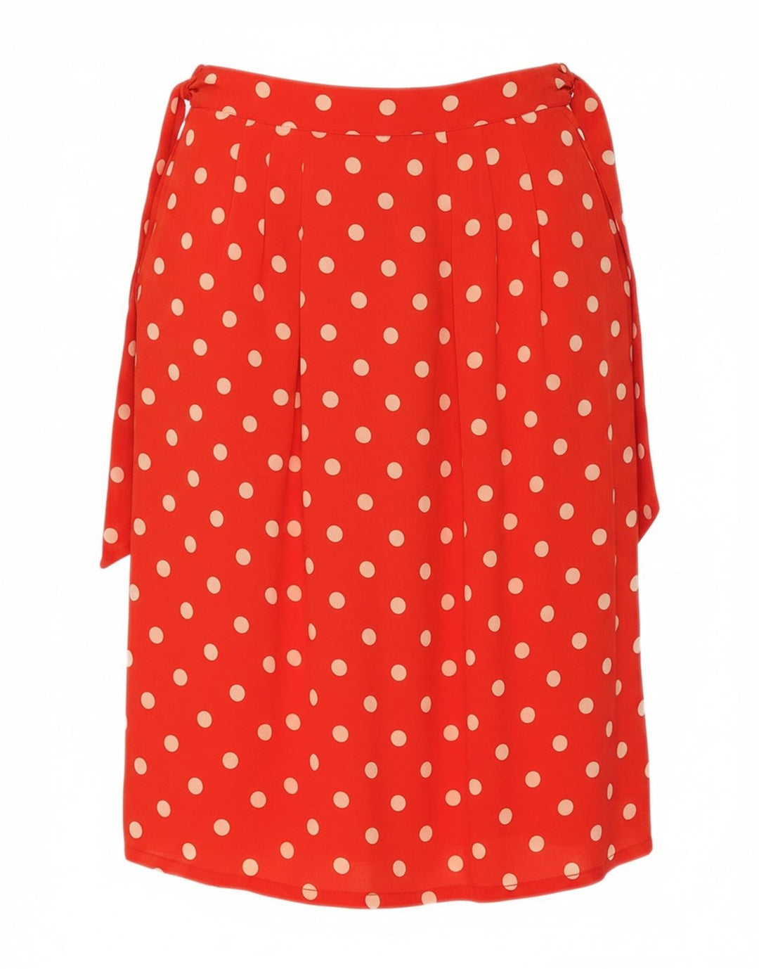 Saia feminina VINTAGE W30 com bolinhas vermelhas médias