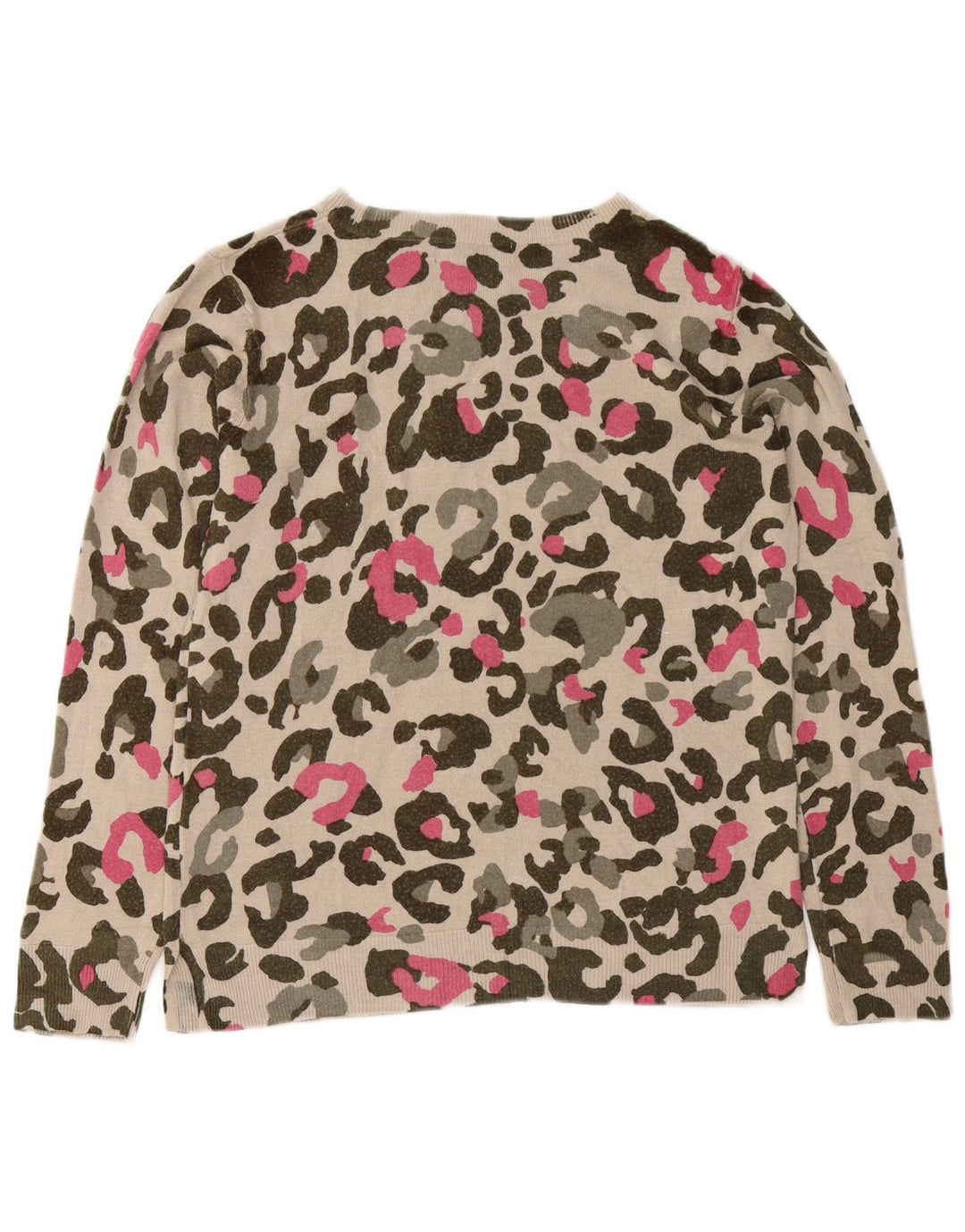 Suéter feminino Marks & Spencer com gola canoa Reino Unido 12 médio bege