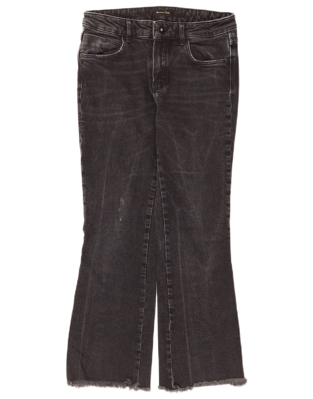 Jeans Bootcut feminino Massimo Dutti EU 36 XS W26 L25 algodão preto