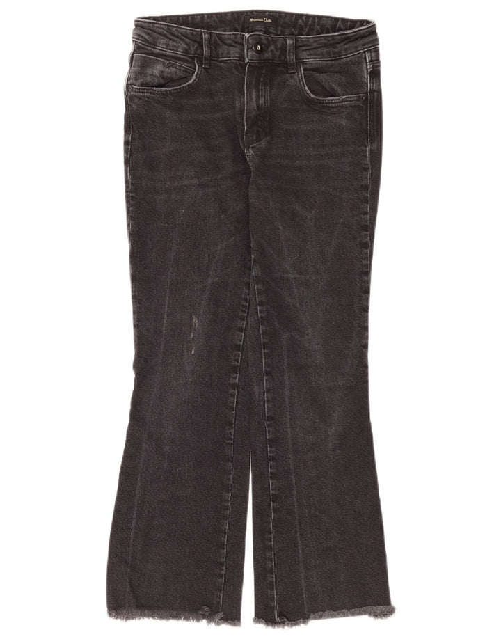 Jeans Bootcut feminino Massimo Dutti EU 36 XS W26 L25 algodão preto