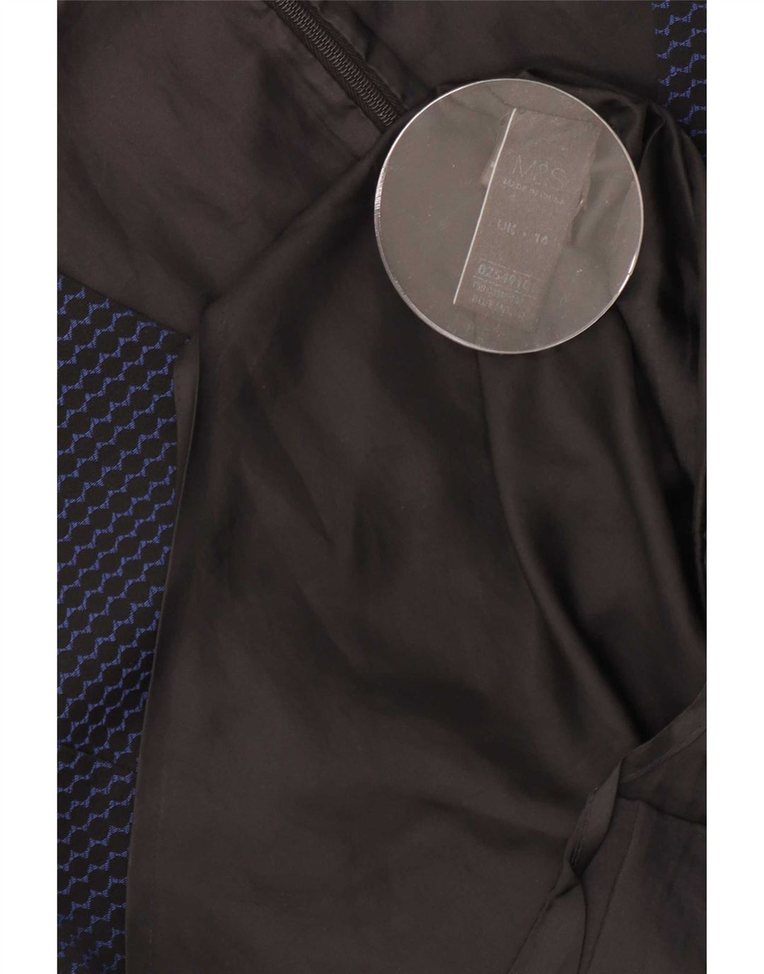 Vestido bainha feminino Marks & Spencer Reino Unido 14 bloco colorido azul marinho médio