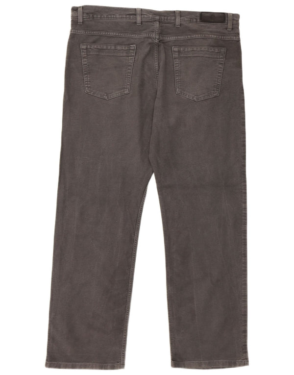 Calça casual reta masculina Marks & Spencer Blue Harbor W40 L31 cinza