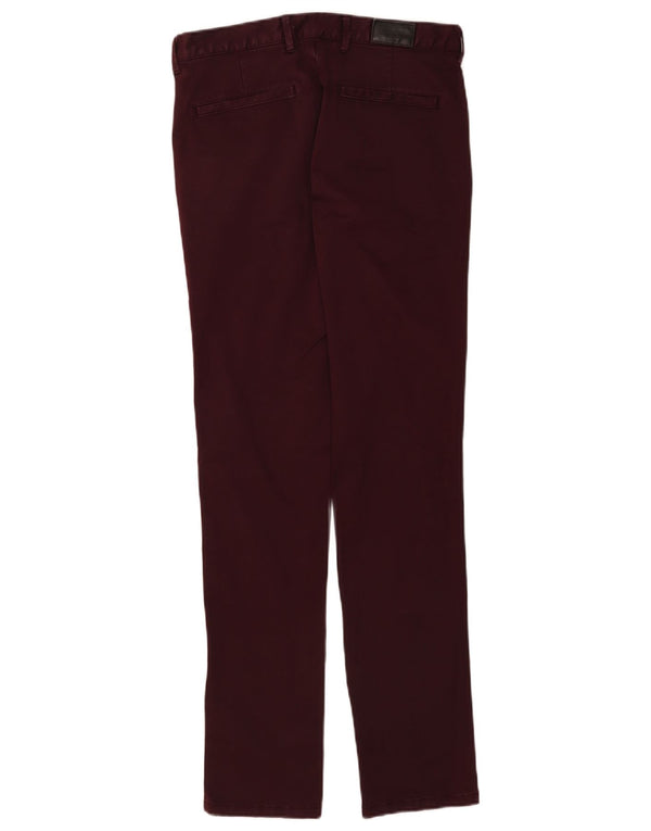 Zara Mens Skinny Chino Calças EU 36 XS W29 L32 Borgonha
