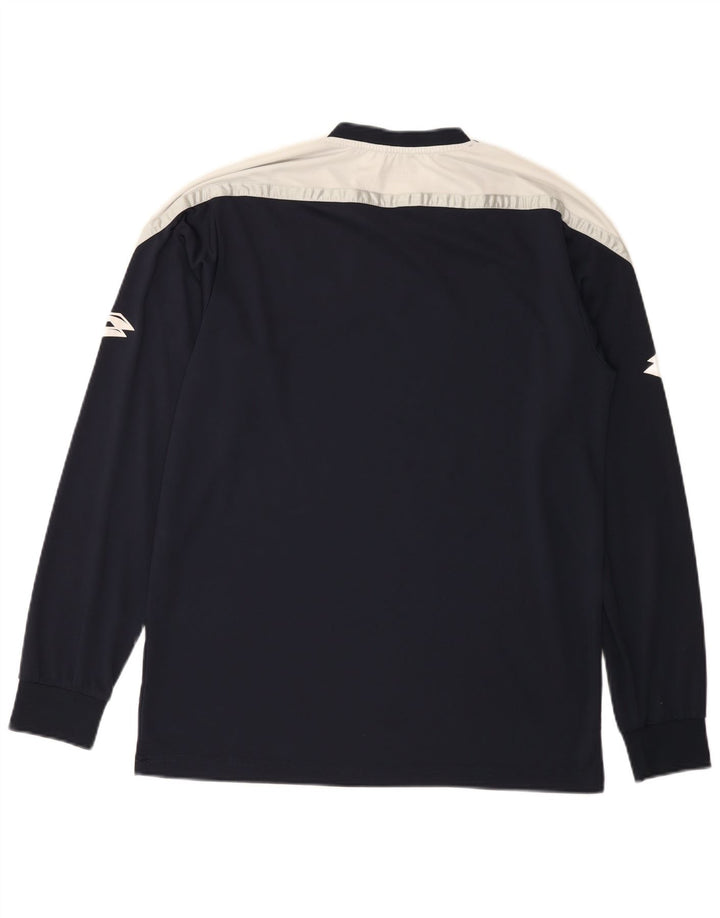 Top gráfico masculino Lotto manga comprida XL azul marinho colorblock