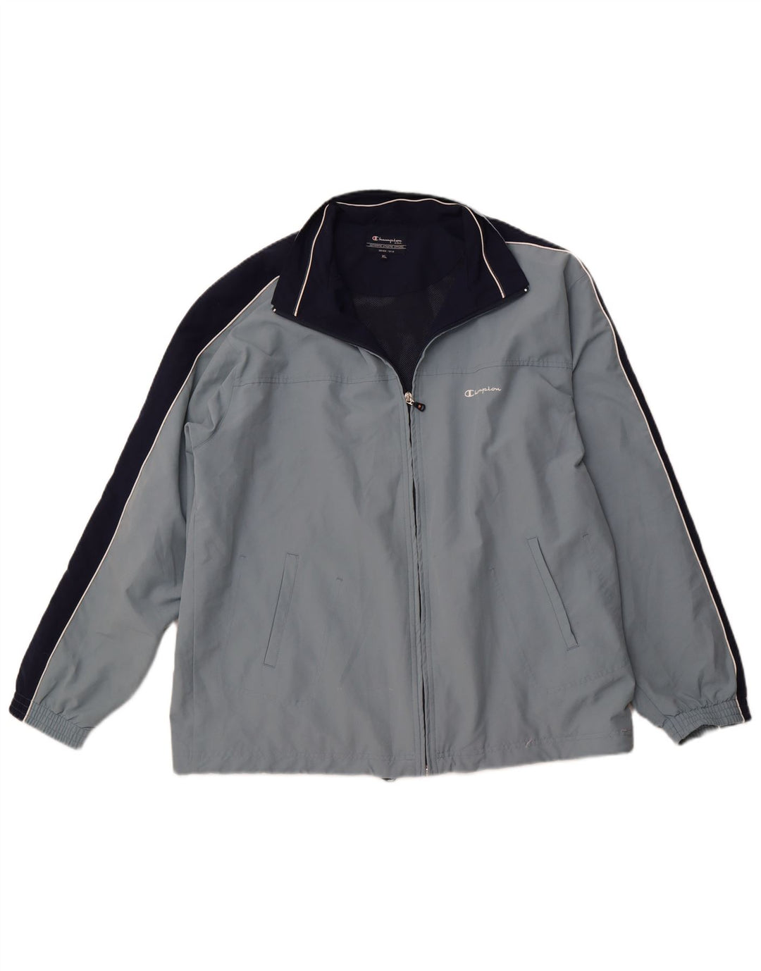 CHAMPION Mens Treino Top Jacket XL Azul Colourblock Poliéster