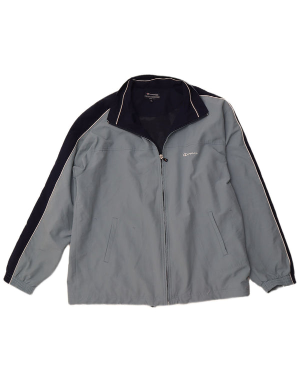 CHAMPION Mens Treino Top Jacket XL Azul Colourblock Poliéster