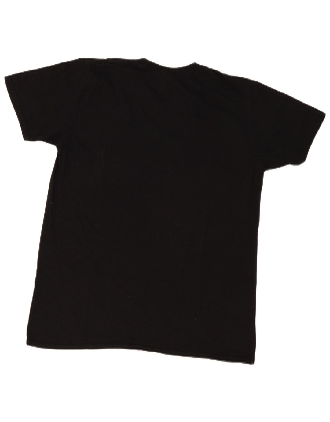 Camiseta masculina vintage com estampa regular, algodão preto médio