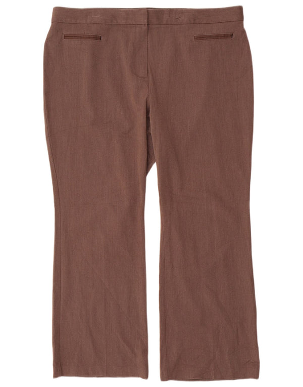 Calça casual feminina Marks & Spencer Bootcut Reino Unido 18 XL W38 L28 marrom