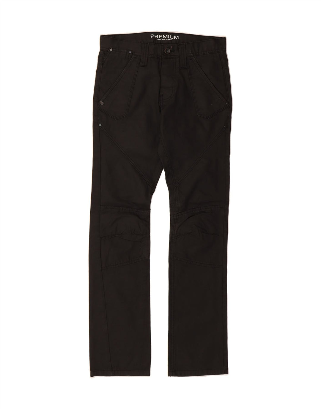 JACK & JONES Mens Straight Casual Trousers W28 L32 Black Cotton Vintage Jack & Jones and Second-Hand Jack & Jones from Messina Hembry 