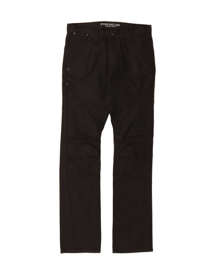 JACK & JONES Mens Straight Casual Trousers W28 L32 Black Cotton Vintage Jack & Jones and Second-Hand Jack & Jones from Messina Hembry 