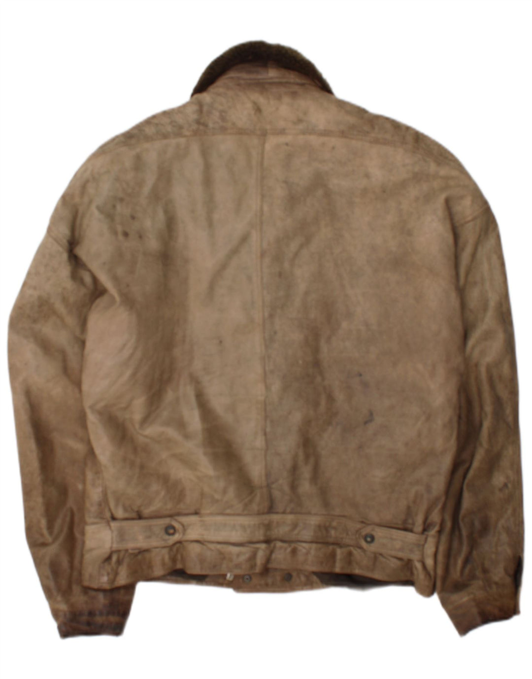 Jaqueta de couro masculina vintage IT 50 grande couro marrom