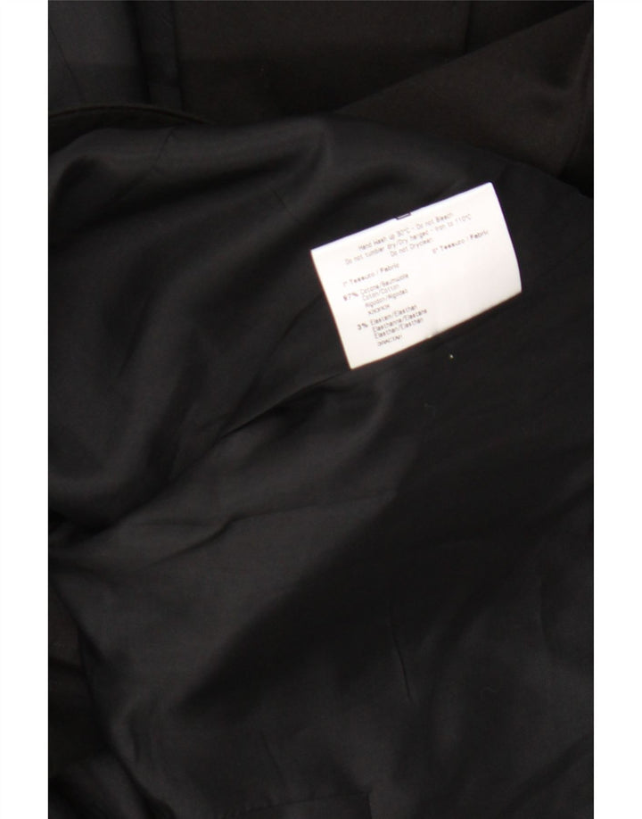 Jaqueta blazer feminina Roccobarocco com 2 botões IT 50 XL algodão preto