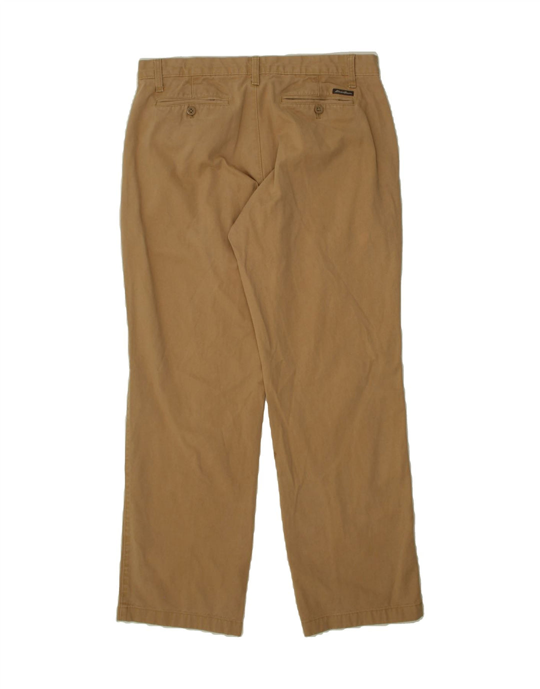 EDDIE BAUER Mens Straight Chino Trousers W35 L32 Brown Cotton Vintage Eddie Bauer and Second-Hand Eddie Bauer from Messina Hembry 