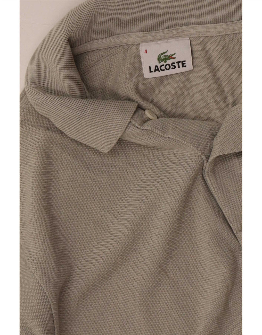 Camisa polo masculina Lacoste tamanho 4 cinza médio