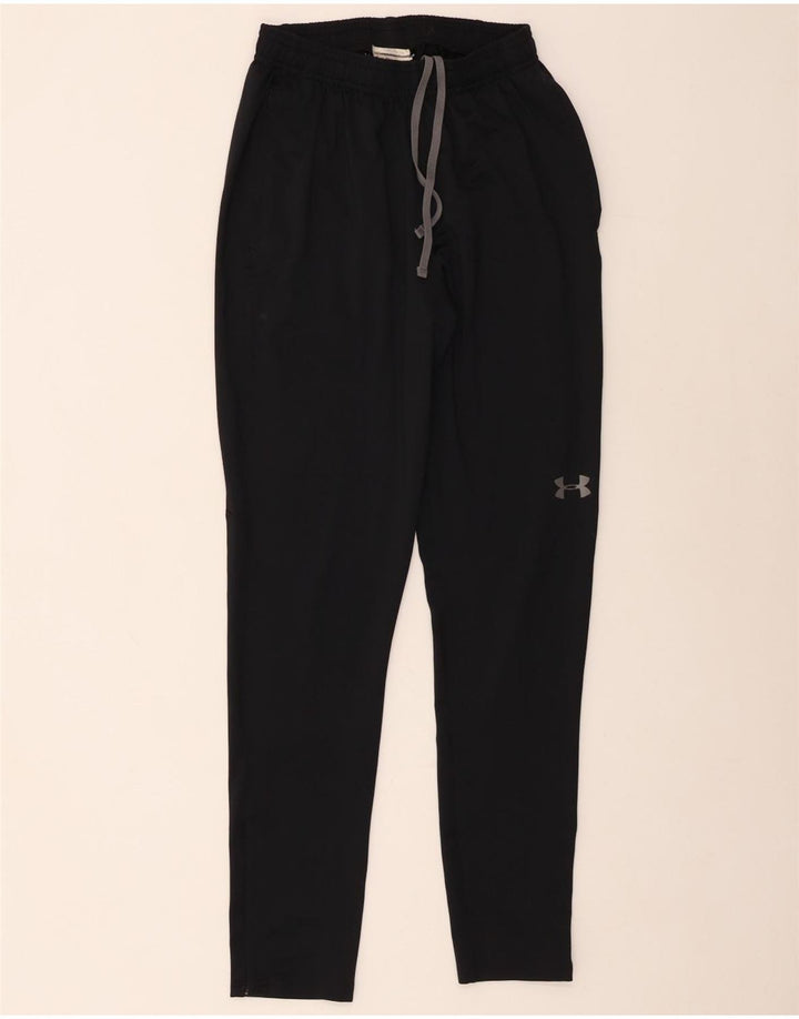 Calça de treino masculina Under Armour pequena poliéster preta