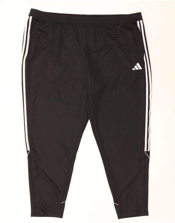 Adidas Mens Aeroready Regular Fit Tracksuit Trousers 4XL Black Polyester