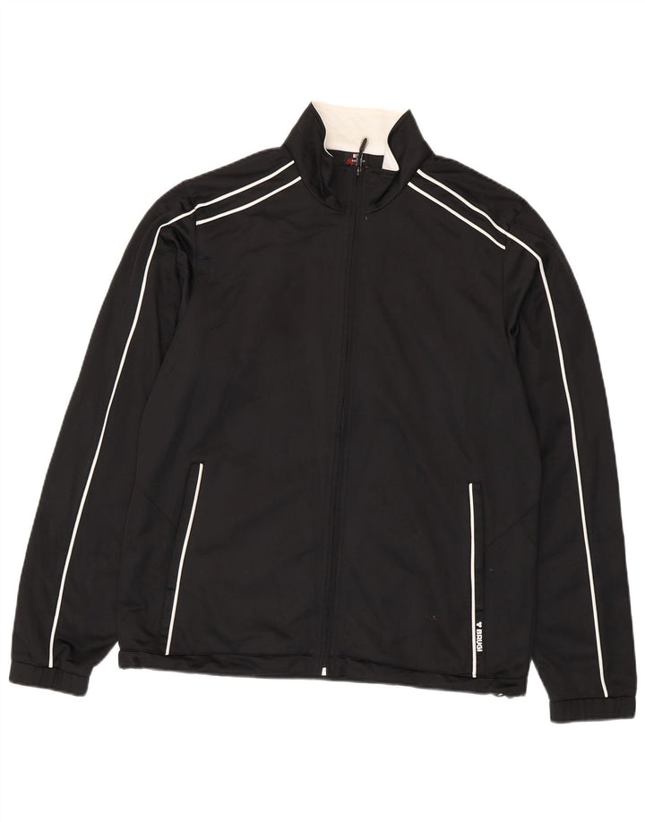 Brugi Mens Treino Top Jaqueta Grande Poliéster Preto