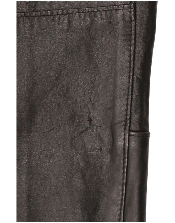 Calça feminina de couro VINTAGE W26 L26 preta