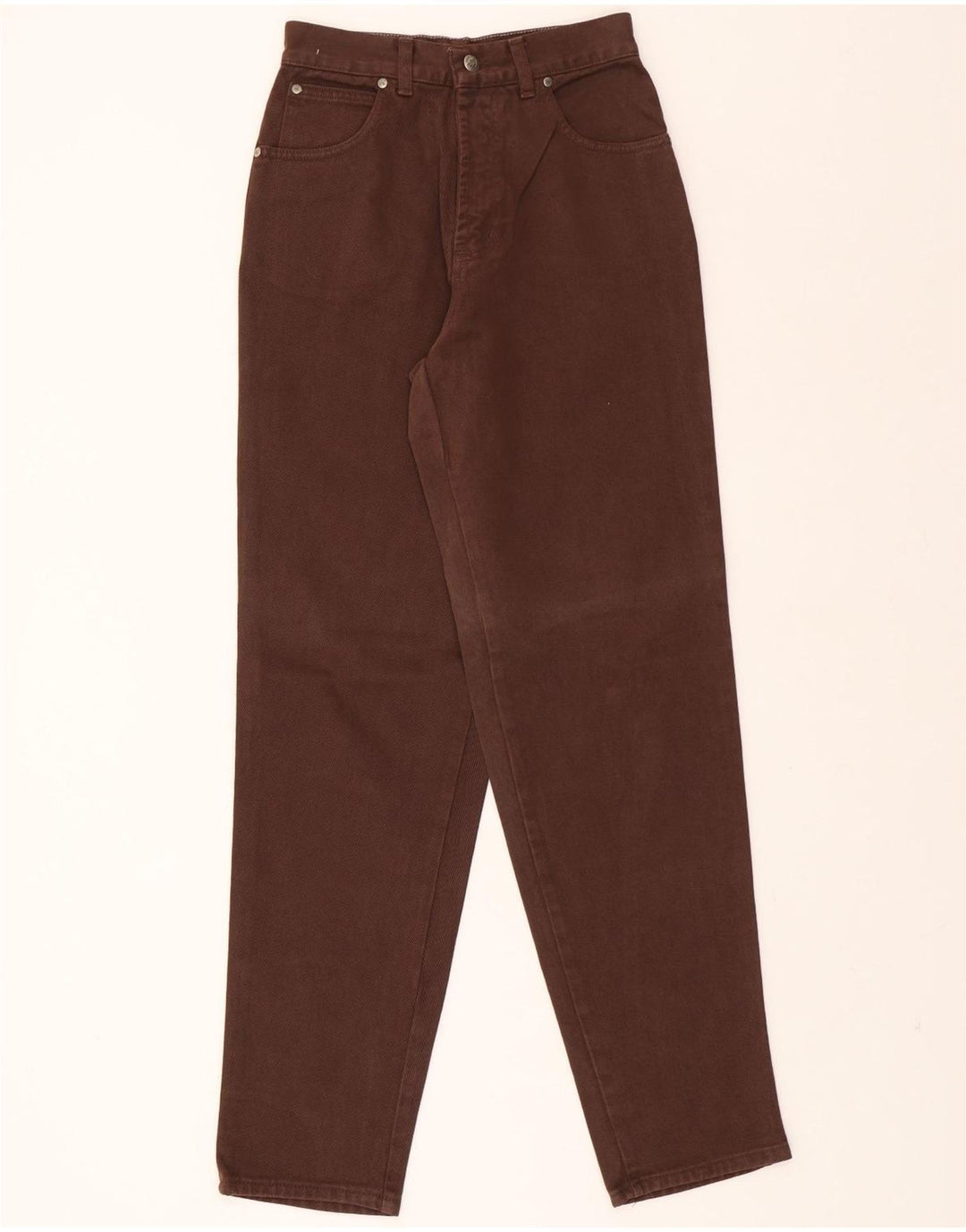 JACKY-O Womens Tapered Casual Trousers W28 L32 Brown Cotton Vintage Jacky-O and Second-Hand Jacky-O from Messina Hembry 