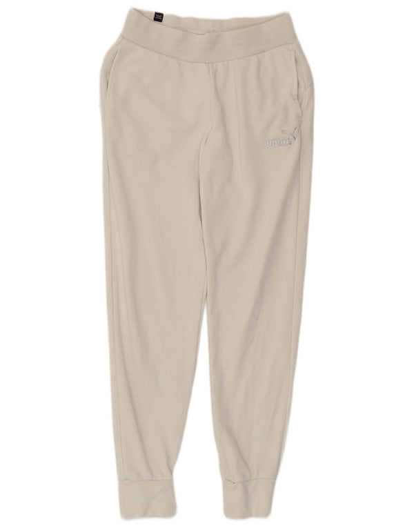 Calça de treino feminina PUMA Joggers UK 6 XS algodão branco