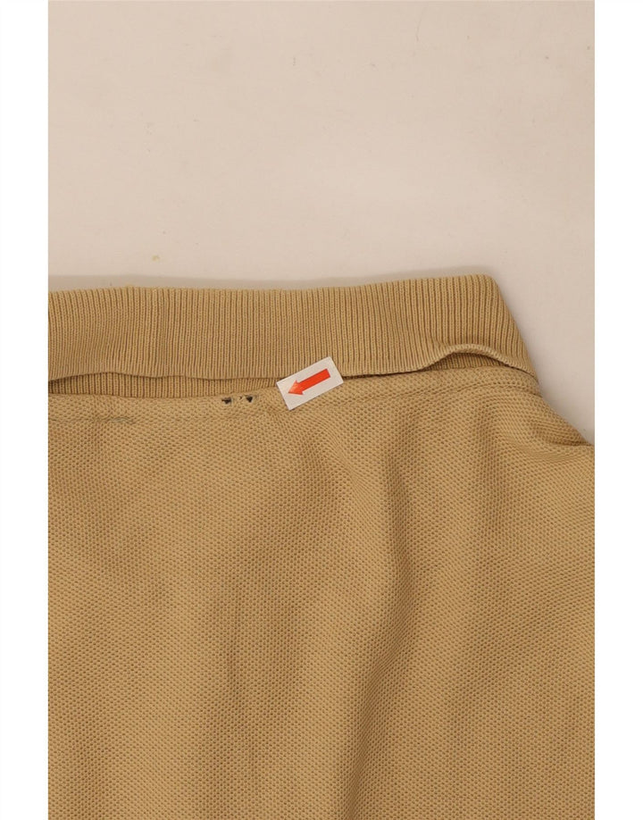Camisa polo masculina Fila manga comprida algodão bege médio