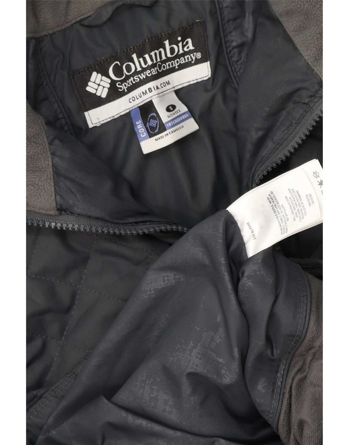 Jaqueta acolchoada feminina Columbia UK 10 poliéster cinza pequeno