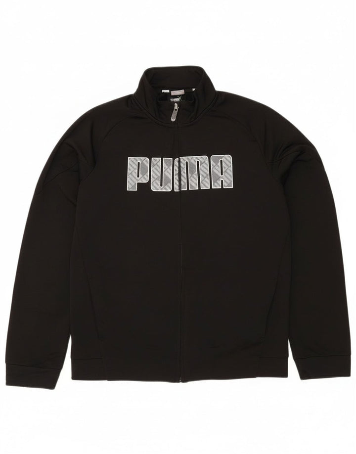 Jaqueta Puma Boys Graphic Tracksuit Top 13-14 Anos Poliéster Preto
