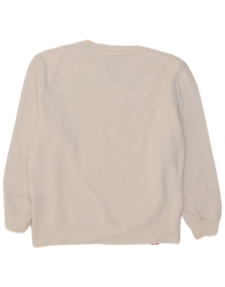 Alpha Industries Suéter gráfico masculino de algodão médio branco