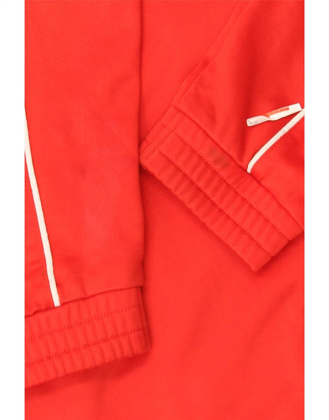 Jaqueta superior de agasalho masculino Umbro 7-8 anos de poliéster colorblock vermelho pequeno