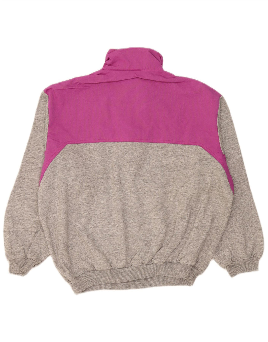 Belfe & Belfe Moletom masculino com zíper e gola em jumper IT 52 grande bloco colorido cinza