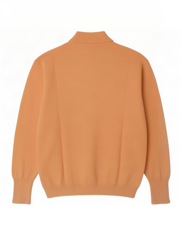 Suéter feminino vintage com gola tartaruga IT 44 lã laranja média